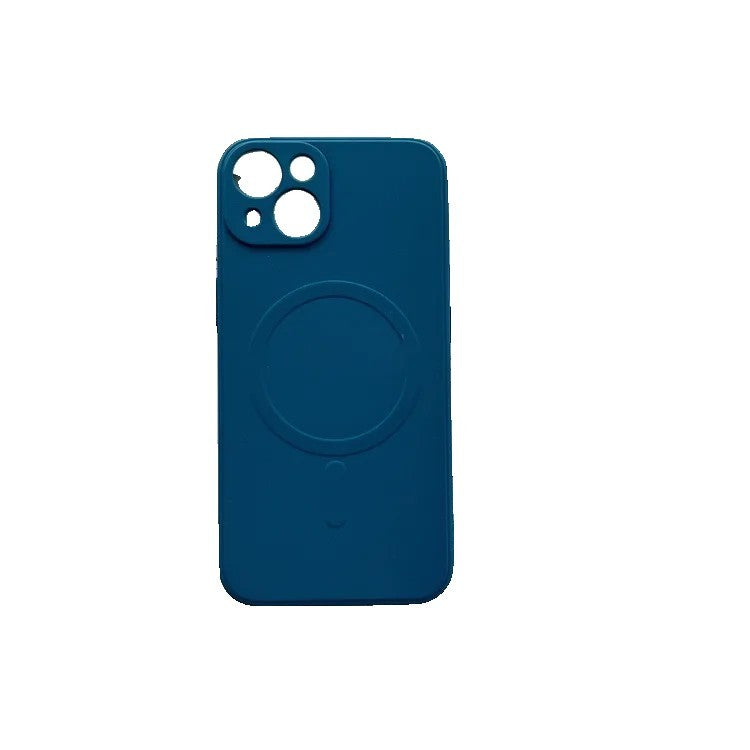 Husa protectie Flippy compatibila cu iPhone 14 Pro, Liquid MagSafe, ring-shaped, magnetica, Albastru