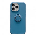 Husa protectie Flippy compatibila cu Samsung A72 Liquid Silicone Ring cu suport rotativ Albastru