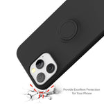 Husa protectie Flippy compatibila cu Samsung Galaxy A71 Liquid Silicone Ring cu suport rotativ Negru