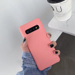 Husa protectie Flippy compatibila cu Samsung Galaxy S10 E Liquid Silicone Case Fuchsia
