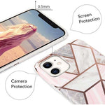 Husa protectie Flippy compatibila cu Samsung Galaxy S21 Ultra Soft IMD TPU Marble Geometric Alb