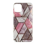 Husa protectie Flippy compatibila cu Samsung Galaxy S21 Ultra Soft IMD TPU Marble Geometric Alb