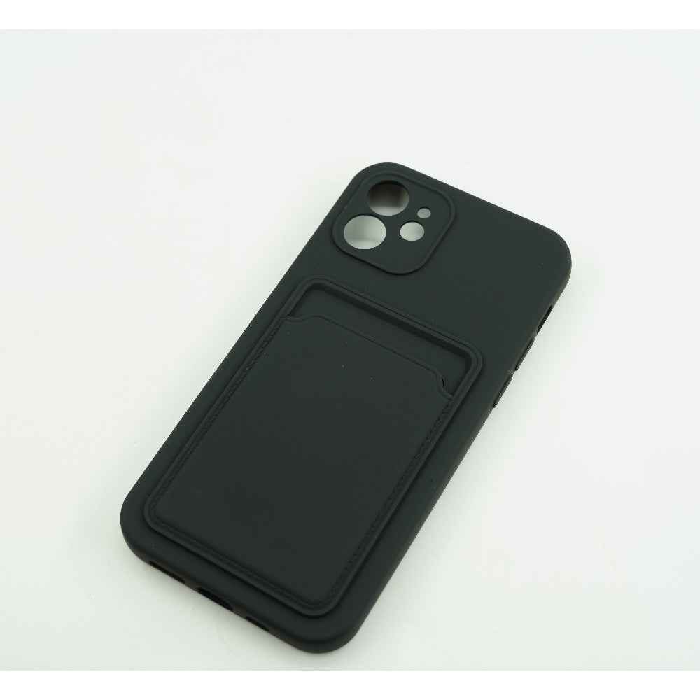 Husa protectie Flippy cu suport card compatibila cu Apple iPhone 12 Pro Negru