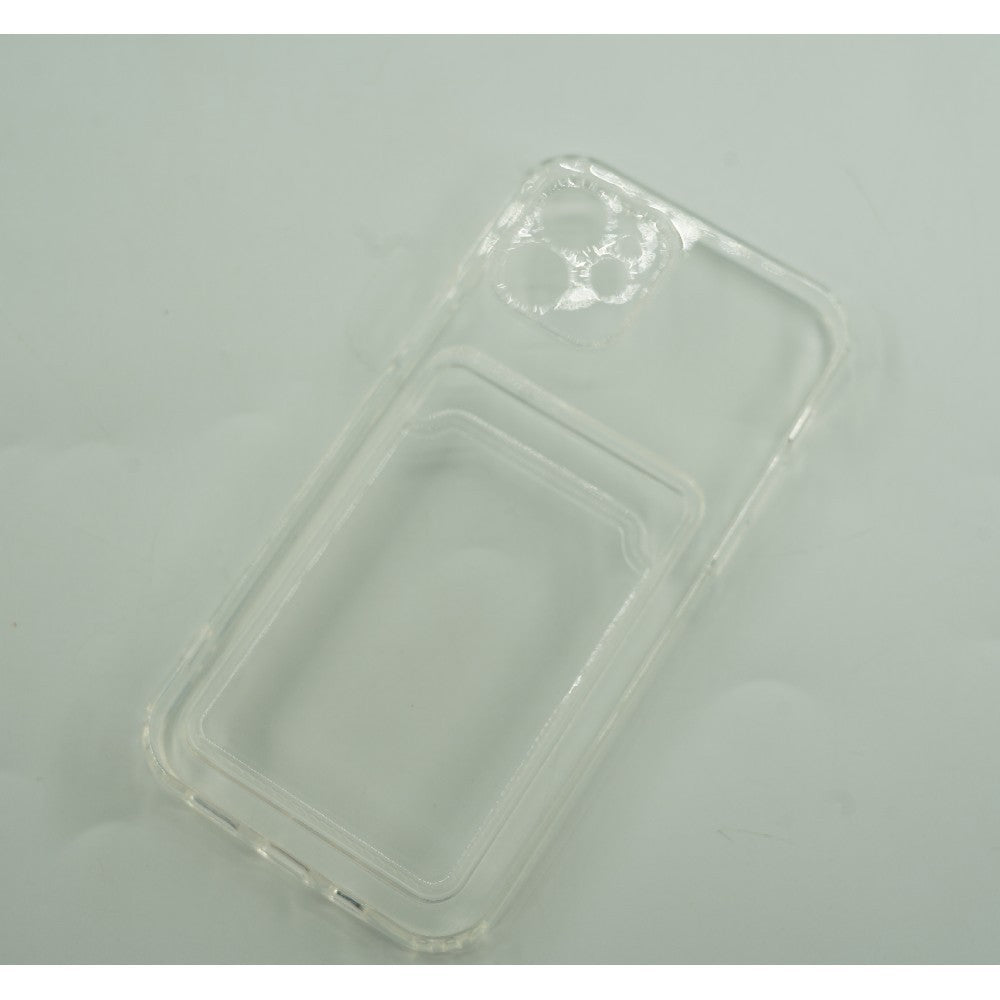 Husa protectie Flippy cu suport card compatibila cu Apple iPhone XR Transparent