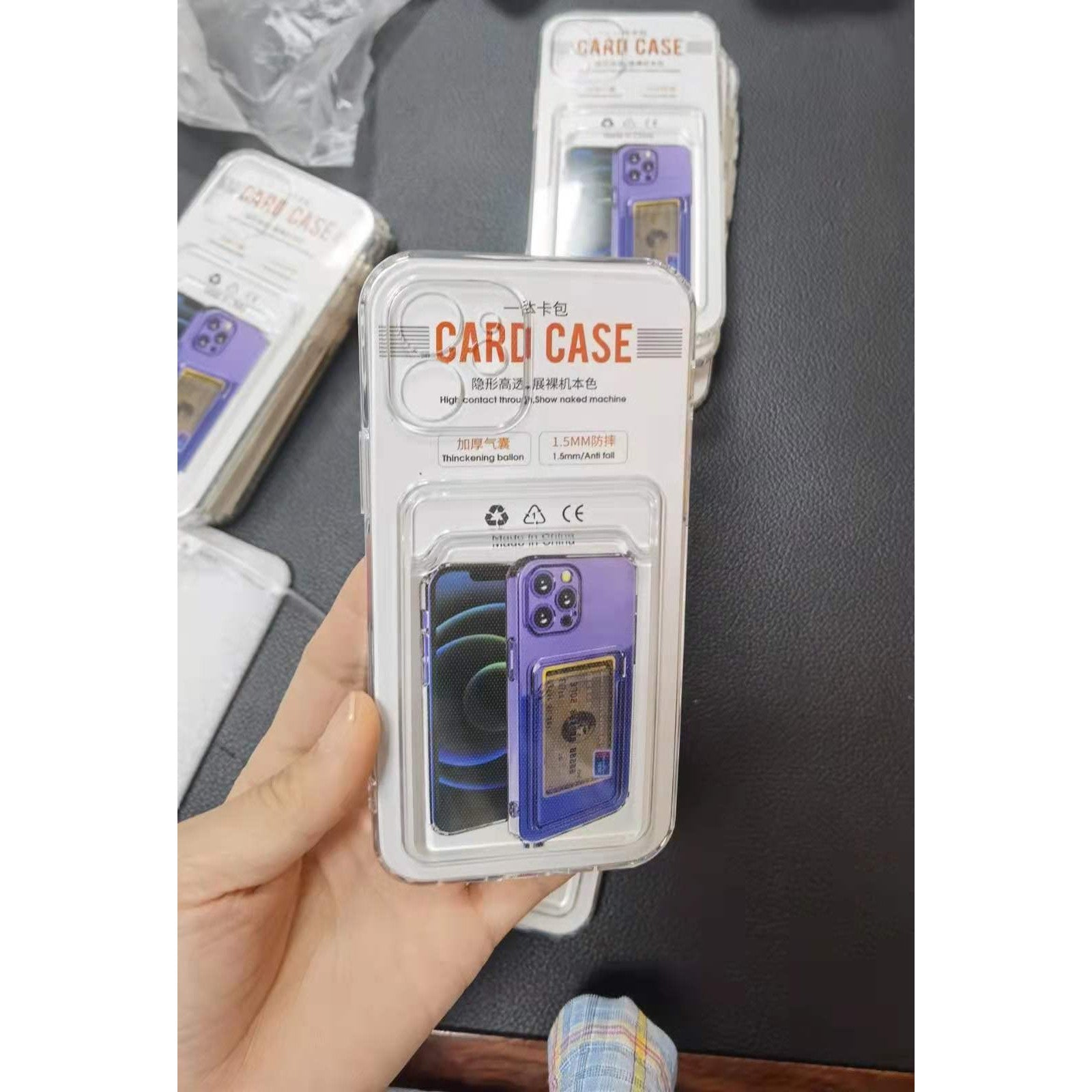 Husa protectie Flippy cu suport card compatibila cu Samsung Galaxy A11 Transparent