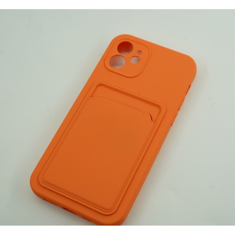 Husa protectie Flippy cu suport card compatibila cu Samsung Galaxy A21S Portocaliu