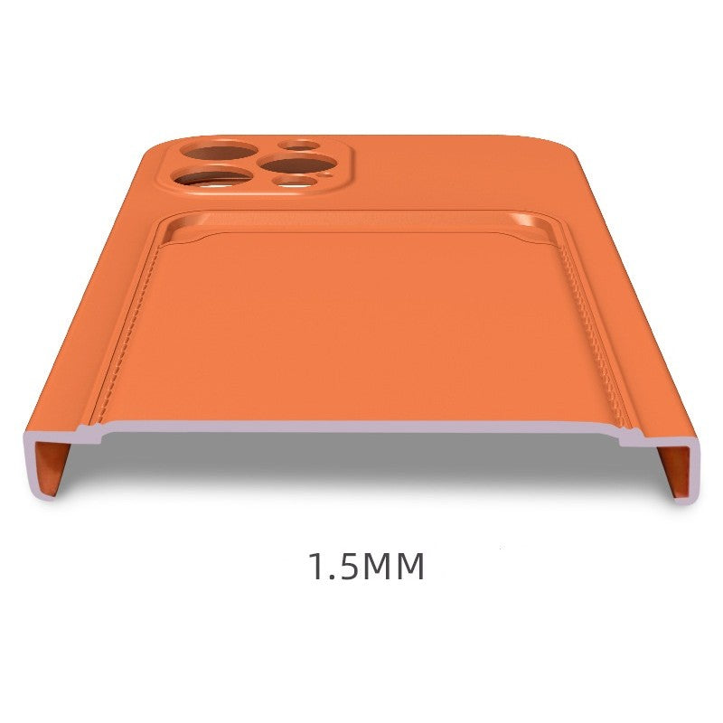 Husa protectie Flippy cu suport card compatibila cu Samsung Galaxy A21S Portocaliu