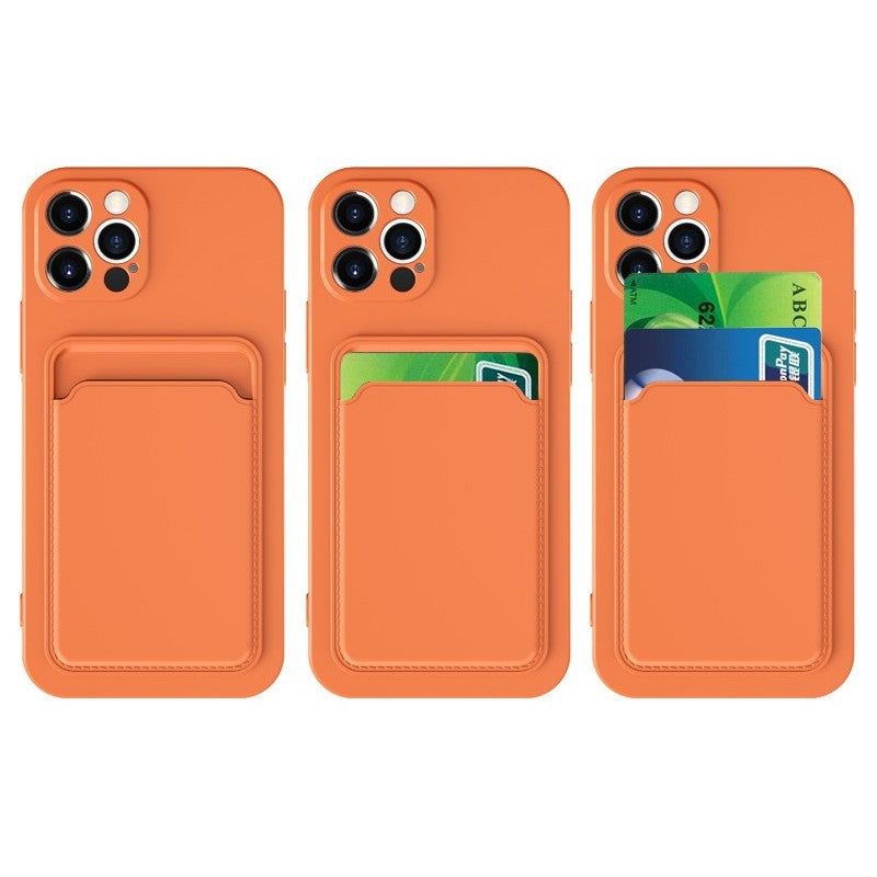 Husa protectie Flippy cu suport card compatibila cu Samsung Galaxy A32 4G Portocaliu