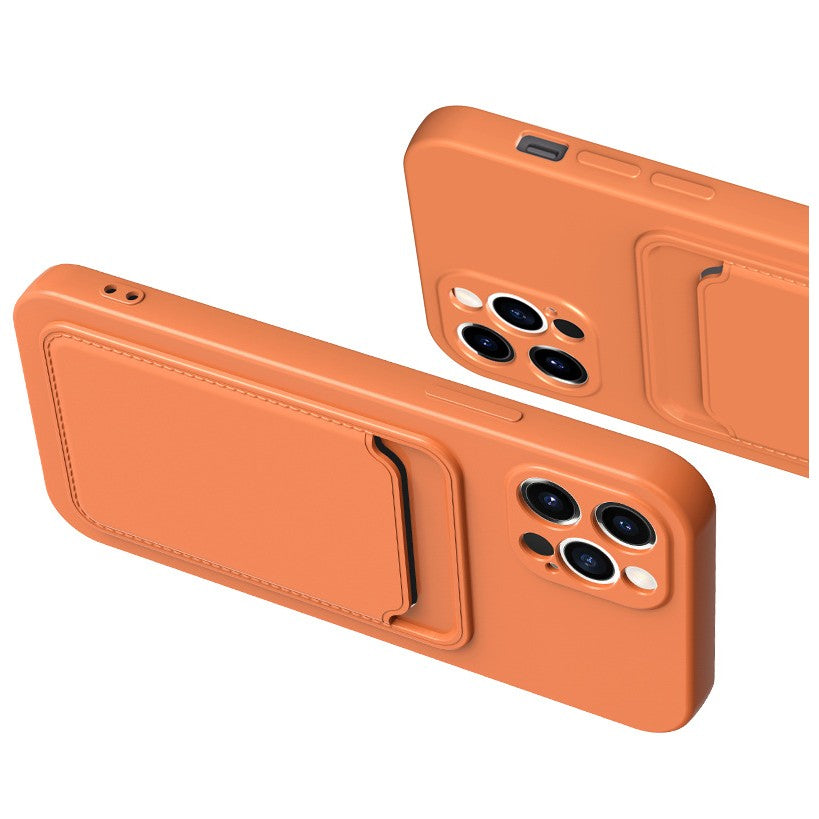 Husa protectie Flippy cu suport card compatibila cu Samsung Galaxy A32 4G Portocaliu