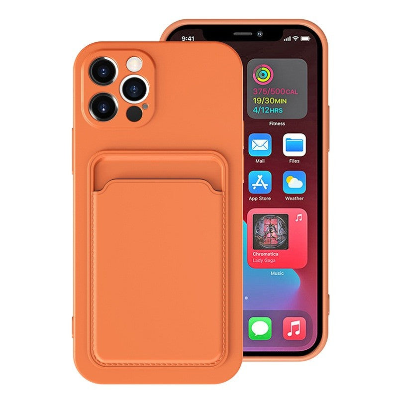 Husa protectie Flippy cu suport card compatibila cu Samsung Galaxy A32 4G Portocaliu