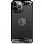 Husa Protectie, Flippy, Compatibila Apple iPhone 15 Pro Max, Carcasa TPU Carbon, 1.5 mm, Negru