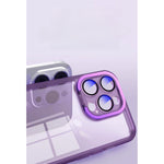 Husa protectie Flippy pentru Samsung A03 Electroplated cu suport pentru camera, 1.5 mm grosime, protectie camera, Mov