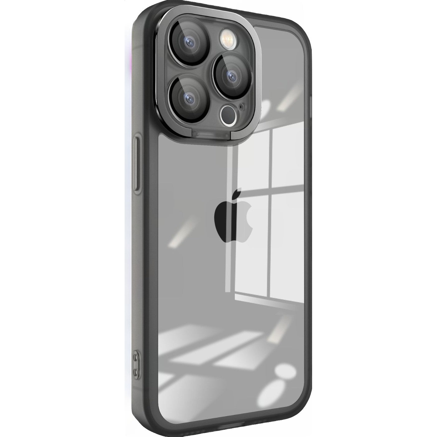 Husa protectie Flippy pentru Samsung A03 Electroplated cu suport pentru camera, 1.5 mm grosime, protectie camera, Negru