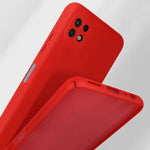 Husa protectie Flippy pentru Samsung A22 5G Liquid Silicone Rosu