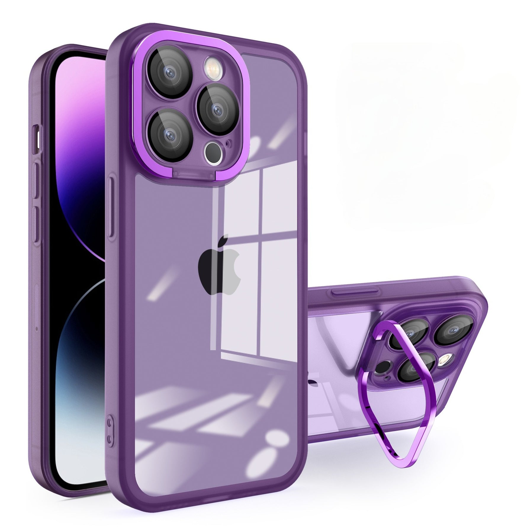 Husa protectie Flippy pentru Samsung A53 5G Electroplated cu suport pentru camera, 1.5 mm grosime, protectie camera, Mov