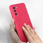 Husa protectie Flippy pentru Samsung S21 FE Liquid Silicone Fuchsia/Roz