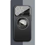 Husa protectie MagSafe Kathy Tech, Flippy, pentru Apple iPhone 12 Pro, Dublu Cerc, Negru