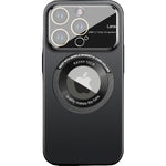 Husa protectie MagSafe Kathy Tech, Flippy, pentru Apple iPhone 12 Pro Max, Dublu Cerc, Negru