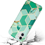Husa protectie pentru Apple iPhone 11 Pro Soft IMD TPU Marble Geometric Verde