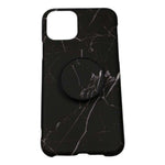 Husa protectie pentru Apple iPhone 11 Soft IMD TPU Marble Negru cu Suport inclus