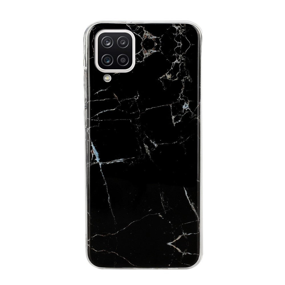 Husa protectie pentru Apple iPhone 11 Soft IMD TPU Marble Negru cu Suport inclus