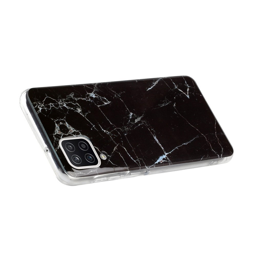 Husa protectie pentru Apple iPhone XR Soft IMD TPU Marble Negru cu Suport inclus