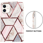 Husa protectie pentru Huawei P Smart 2020 Soft IMD TPU Marble Geometric Alb