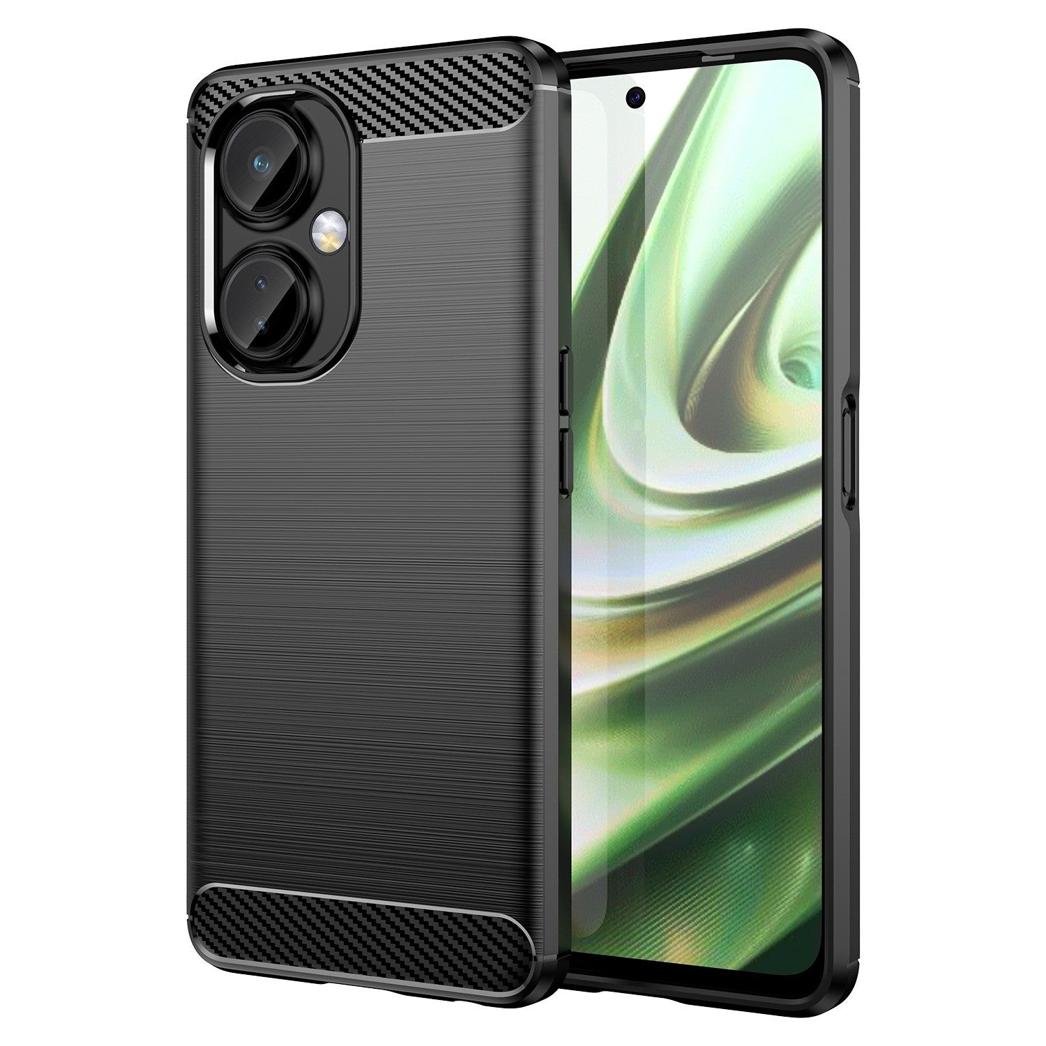 Husa Protectie pentru OnePlus Nord CE2 Lite 5G, Flippy, din Silicon TPU Moale, Textura Periat, Anti Cadere, cu Element