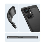 Husa Protectie pentru OnePlus Nord CE2 Lite 5G, Flippy, din Silicon TPU Moale, Textura Periat, Anti Cadere, cu Element