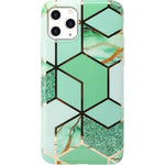 Husa protectie pentru Samsung S20 Ultra Soft IMD TPU Marble Geometric Verde