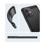 Husa Protectie pentru Xiaomi Redmi Note 12 5G, Flippy, din Silicon TPU Moale, Textura Periat, Anti Cadere, cu Element