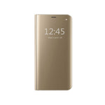 Husa Samsung Galaxy A3 2017 Flip Cover Oglinda Auriu