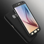 Husa Samsung Galaxy A7 2017 Full Cover 360 Negru + Folie de protectie