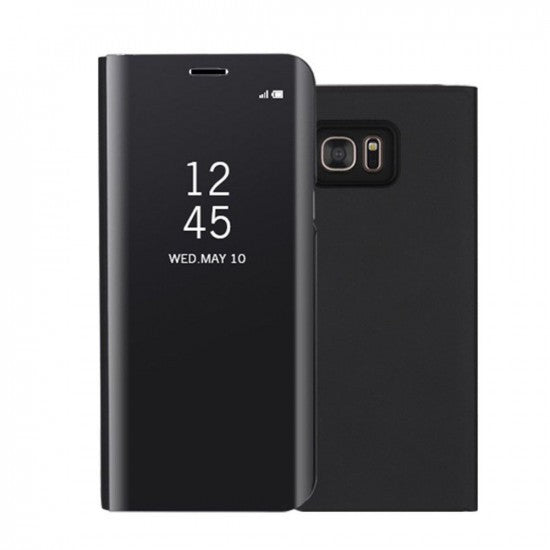 Husa de Protectie, Flippy, pentru Samsung Galaxy A70, Capac Oglinda, din Plastic, Negru