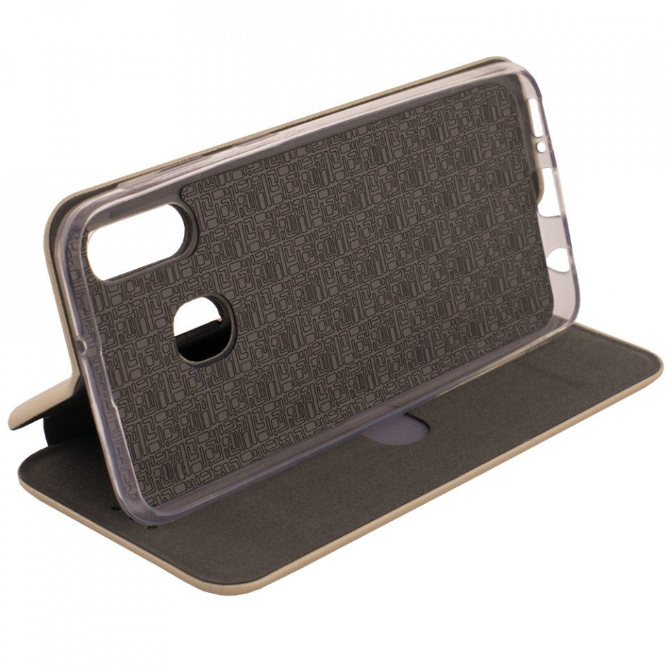 Husa de protectie Flippy compatibila cu Samsung Galaxy A70 Magnet Book Case Auriu