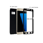 Husa Samsung Galaxy J5 2017 Full Cover 360 Negru + Folie de protectie