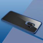 Husa Samsung Galaxy S9 Plus Tpu Transparent cu margini colorate albastru
