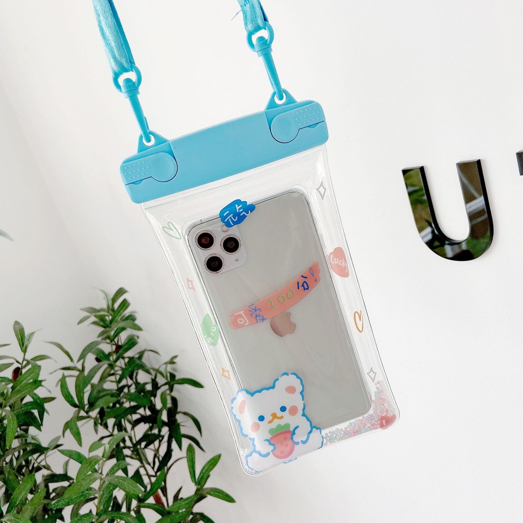Husa subacvatica Fruity Waterproof Flippy, Snowproof, Universala, Impermeabila, cu Snur, pentru telefon sau documente,