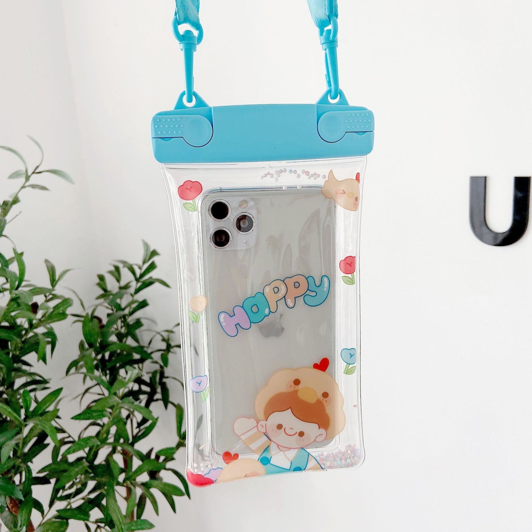 Husa subacvatica Fruity Waterproof Flippy, Snowproof, Universala, Impermeabila, cu Snur, pentru telefon sau documente,