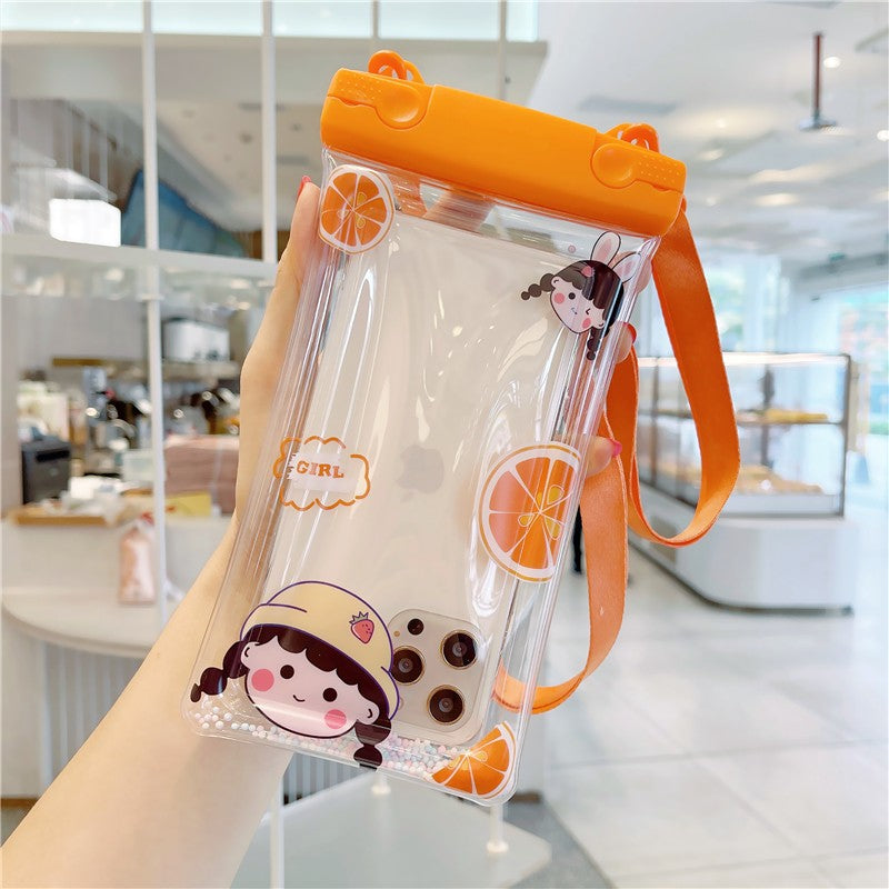 Husa subacvatica Fruity Waterproof Flippy, Snowproof, Universala, Impermeabila, cu Snur, pentru telefon sau documente,