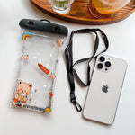 Husa subacvatica Glitter Kids Waterproof Flippy, Snowproof, Universala, cu Snur, pentru telefon sau documente, Lucky