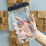 Husa subacvatica Glitter Kids Waterproof Flippy, Snowproof, Universala, cu Snur, pentru telefon sau documente, Lucky