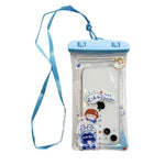 Husa subacvatica Glitter Kids Waterproof Flippy, Snowproof, Universala, cu Snur, pentru telefon sau documente, Tea