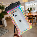 Husa subacvatica Holografica Waterproof Flippy, Snowproof, Universala, Impermeabila, cu Snur, pentru telefon sau