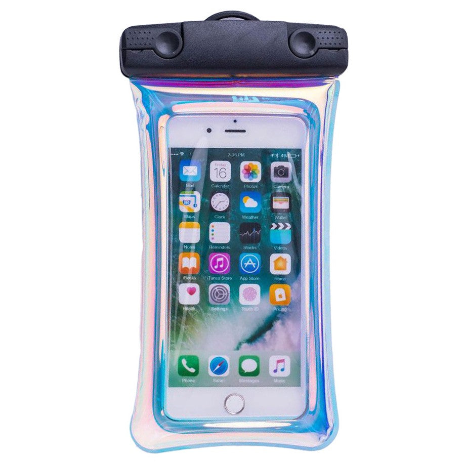Husa subacvatica Holografica Waterproof Flippy, Snowproof, Universala, Impermeabila, cu Snur, pentru telefon sau