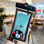 Husa subacvatica Mascot Waterproof Flippy, Snowproof, Universala, cu Snur, pentru telefon sau documente, Bear, Negru