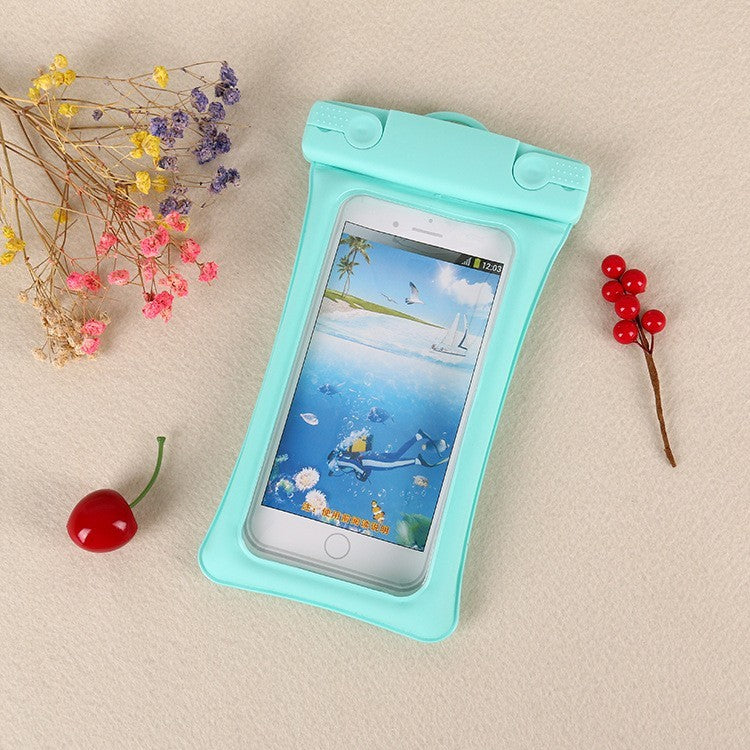 Husa subacvatica Matte Cushion Waterproof Flippy, Snowproof, Universala, cu Snur, pentru telefon sau documente, Verde