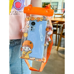 Husa subacvatica Waterproof Flippy, Snowproof, Universala, Impermeabila, pentru telefon sau documente, cu snur, Orange