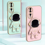 Husa Telefon 2in1, Flippy, Compatibila Huawei Mate 50 Pro, Carcasa TPU cu Suport Inclus Tip Astronaut, Protectie