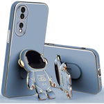 Husa Telefon 2in1, Flippy, Compatibila Huawei P60 Pro, Carcasa TPU cu Suport Inclus Tip Astronaut, Protectie Camere,
